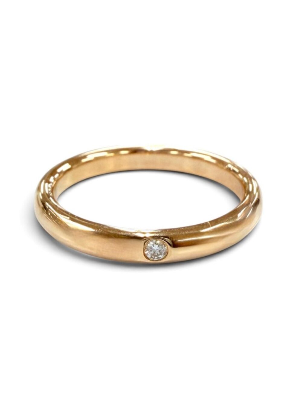 Tiffany & Co Stacking Band Ring Diamond Pink Gold JP